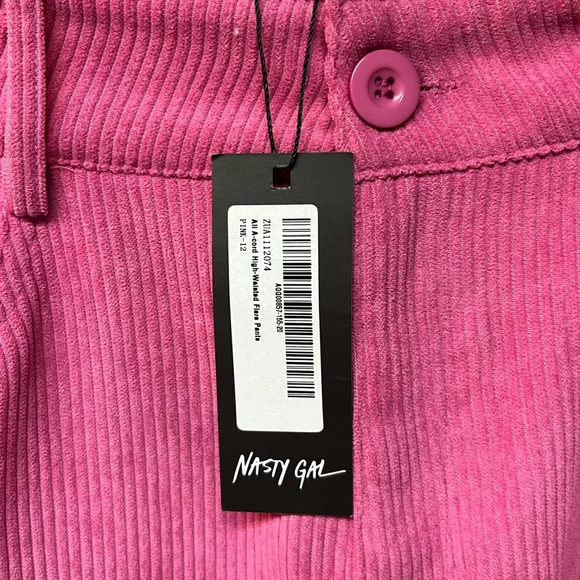 Nasty Gal Pink Boot Cut Pants. Size 8 - Picture 3 of 6